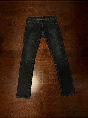 Vintage Slim Straight Women's Jeans in Dark Blue